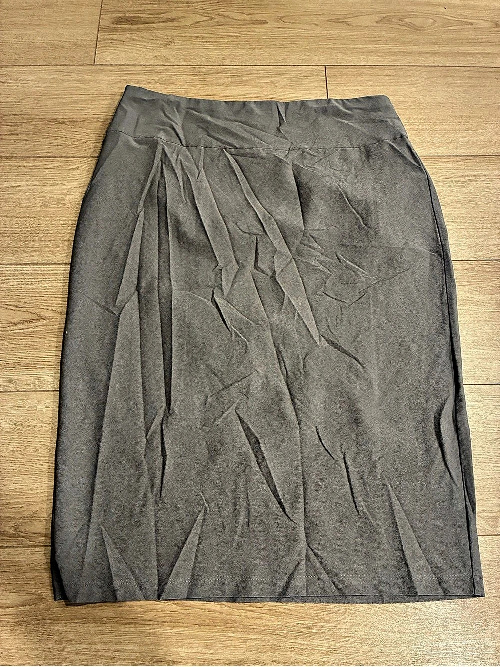 Eileen Fisher Women’s Gray Washable Crepe Pencil Skirt Size L